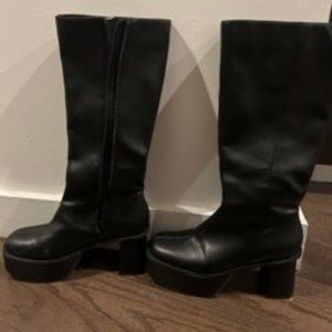 Oak + Fort Leather High Boots